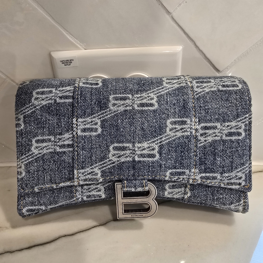 Balenciaga Blue Denim Crossbody Bag